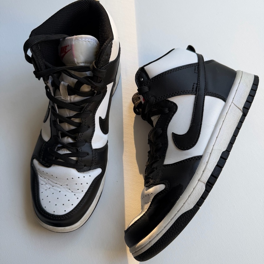 Nike Women’s Dunks High Top Panda 8.5 Black and White Sneakers